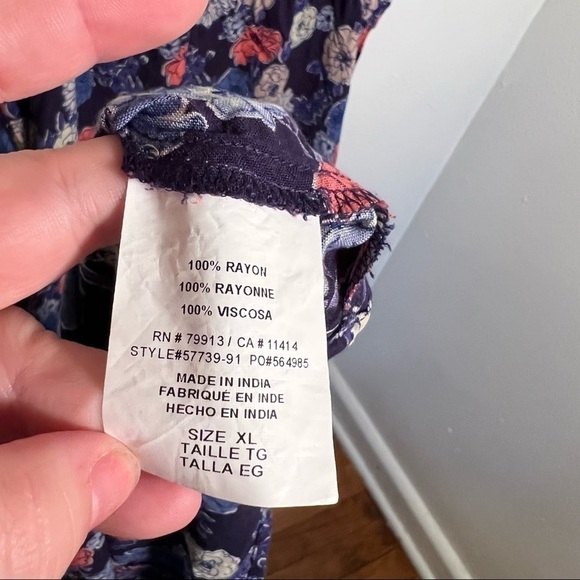 Two Hearts Maternity Maxi Dress Blue Floral - Picture 10 of 10